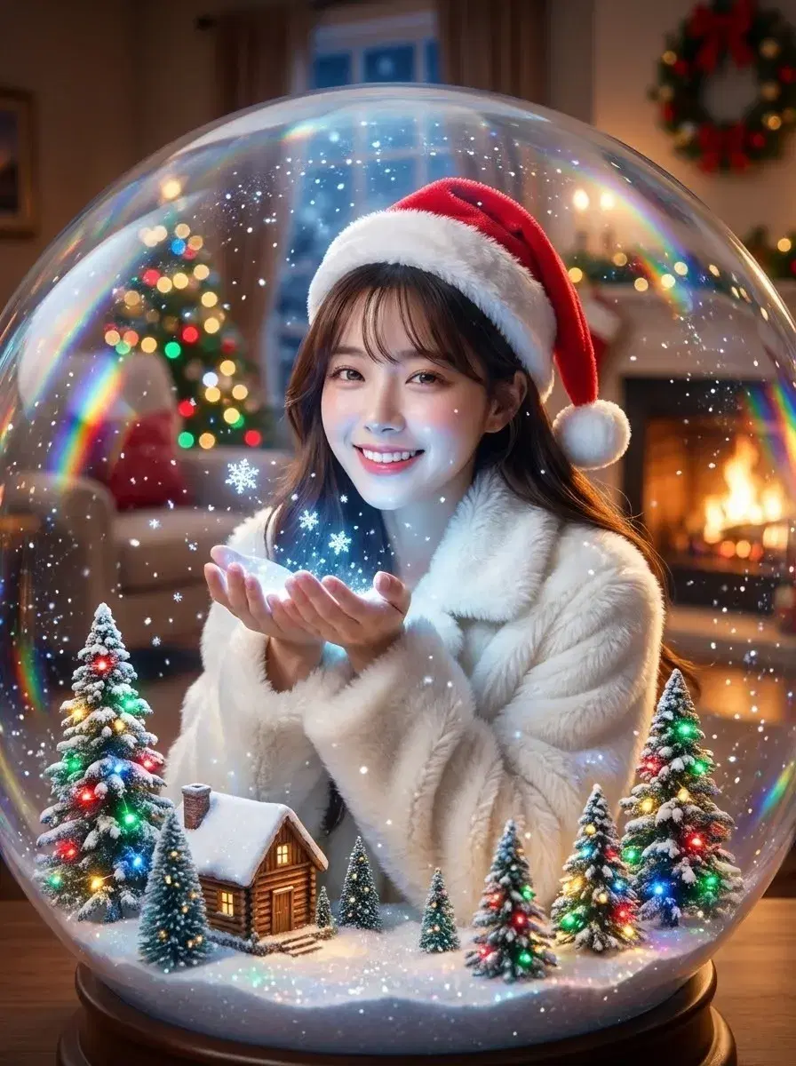 Christmas Snow Globe Portrait - Output